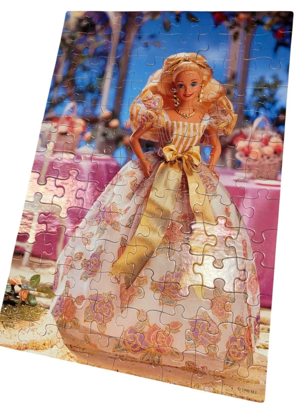 Vintage 1996 Barbie Ribbons Roses 100 Piece Puzzle 16